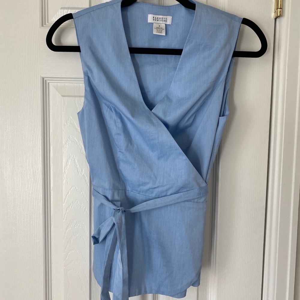 Barney’s New York wrap sleeveless top